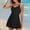 Black, variant on Baqcunre Women's Swimwear Short Skirt Swimsuit Colorblocked Swimming Dress with Pockets Navy S