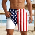 thumbnail image 2 of CONZONE 4Th Of July Mens Swim Trunks With Mesh Liner Patriotic Usa Star Striped Graphic Board Shorts for Men Elastic Waist Drawstring Independence Day American Summer Beach Swim Shorts, 2 of 5