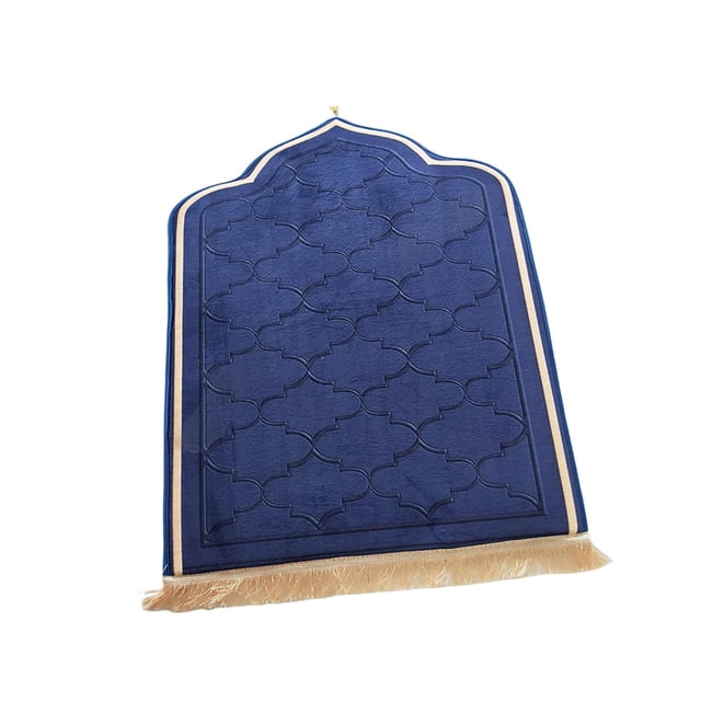 Prayer Rug, Worship Mat, Portable Area Rugs, Floor Carpet, Irregular Blanket, Prayer Carpet, Prayer Mat for Hajj Blue S