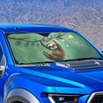 thumbnail image 2 of Yuyamidu Cute Sloth Car Sun Shade Green Auto Sun Visor Vehicle Accessories for Big Sedan SUV Van Large Automotive Front Windshield Sunshade Keeps Out UV Rays, 2 of 7