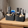 thumbnail image 4 of Cosmetic Storage Plastic Multifunction Living Room Organizer Desktop Storage Box Remote Controller Storage Box TV Remote Holder BLACK 4 GRIDS, 4 of 7
