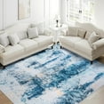 thumbnail image 6 of Wondo Washable Abstract Area Rug, 5x8 Navy Modern Living Room Carpet, Non-Slip Non-Shedding Bedroom Rug, Indoor Rugs, Stain Resistant Rug for Dining Room and Dorm, 6 of 8