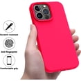 thumbnail image 5 of Designed for iPhone 14 Pro Case, Silicone Shockproof Slim Thin Phone Case for iPhone 14 Pro 6.1 inch (Neon Pink), 5 of 5