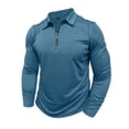 thumbnail image 3 of HUANBAI Long Sleeve Shirt With Zipper Pocket Athletic Performance Pullover Top For Sports And Casual Wear, 3 of 6
