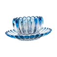 thumbnail image 4 of GUOOL Breakfast Bowl, Flower Pattern Lotus Flower Shaped Lace Decorative Lotus Bowl, blue, 4 of 9