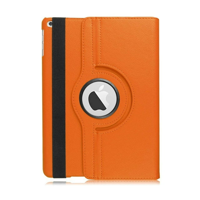 360 Rotating Case for IPad 8th 9th Gen 10.2'' IPad Air1 2 9.7" Stand Business School and Office for IPad Air5 10.9 Pro11 Tablet Orange iPad 5th 6th Gen