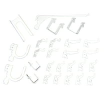 Slotted Metal Pegboard Deluxe Hook Kit for Wall Control Metal Pegboard and Slotted Tool Board Only - White Toolboard Hooks