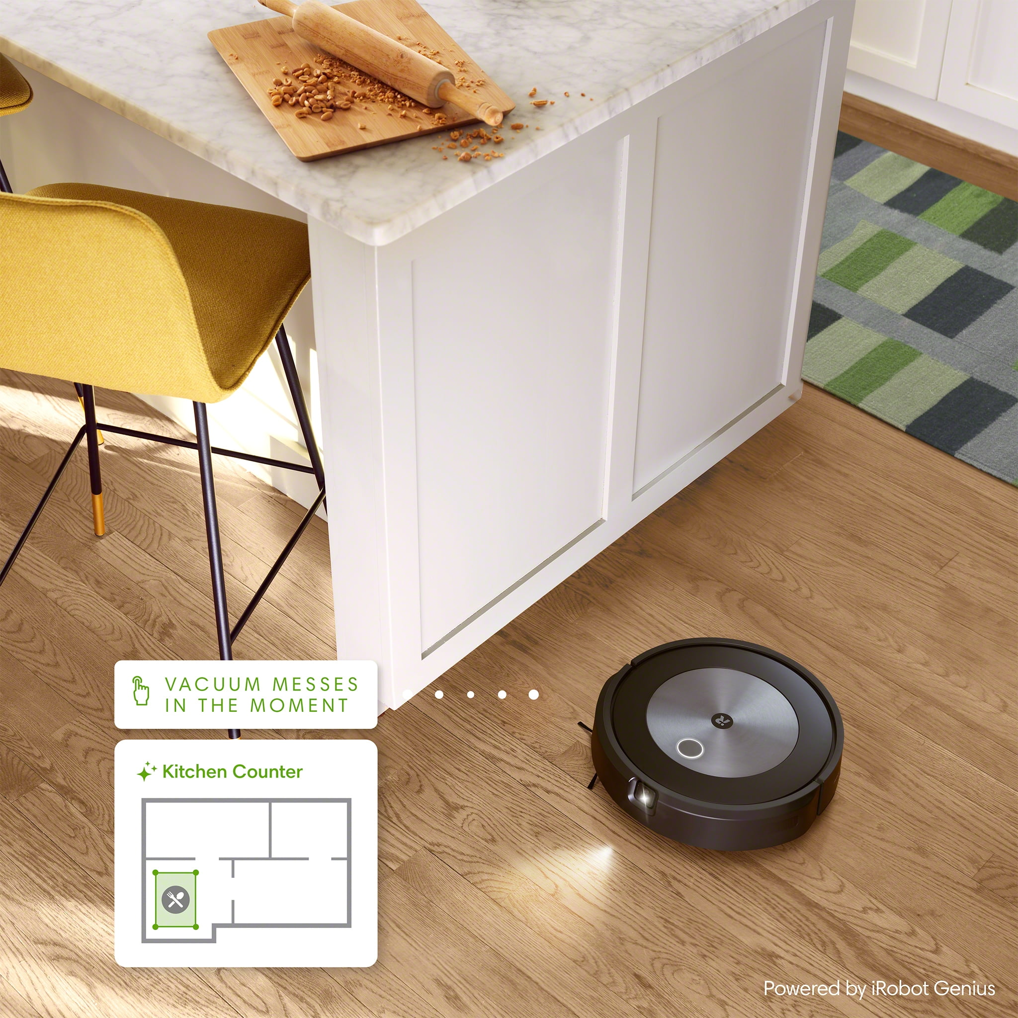  iRobot Roomba j7 (7150) Robot aspirador conectado con Wi-Fi,  identifica y evita obstáculos como residuos y cables de mascotas, mapeo  inteligente, funciona con Alexa, ideal para pelo de mascotas, alfombras,  suelos