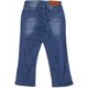 thumbnail image 2 of Mujer Patchwork Destroyed Raw Hem Jeans Ripped Hole Denim Pants26-blue26 Short, 2 of 5
