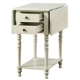 thumbnail image 4 of Coast To Coast 13697 Drop Leaf Two Drawer Accent Table in Sandals Cream, 4 of 5