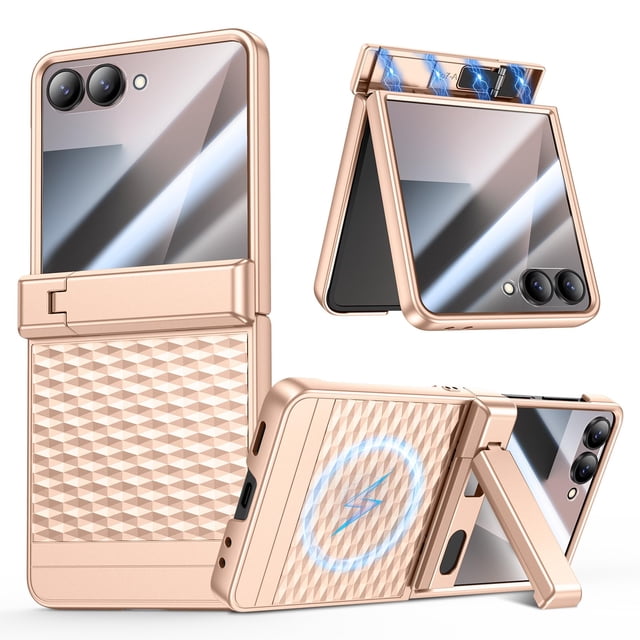 Funda VEGO para Samsung Galaxy Z Flip 7 con MagSafe Oro Rosa