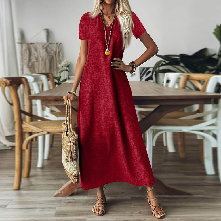 fitted lace wedding dress Casual Summer Dresses for Women Short Sleeve Cotton Linen Dress Plus Size  Maxi Long Dress Flowy Sun Dress with Pockets Black at Amazon Women's  Clothing store