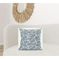 thumbnail image 3 of 20â€ Blue Green Boho Paisley Zippered Suede Throw Pillow, 3 of 3