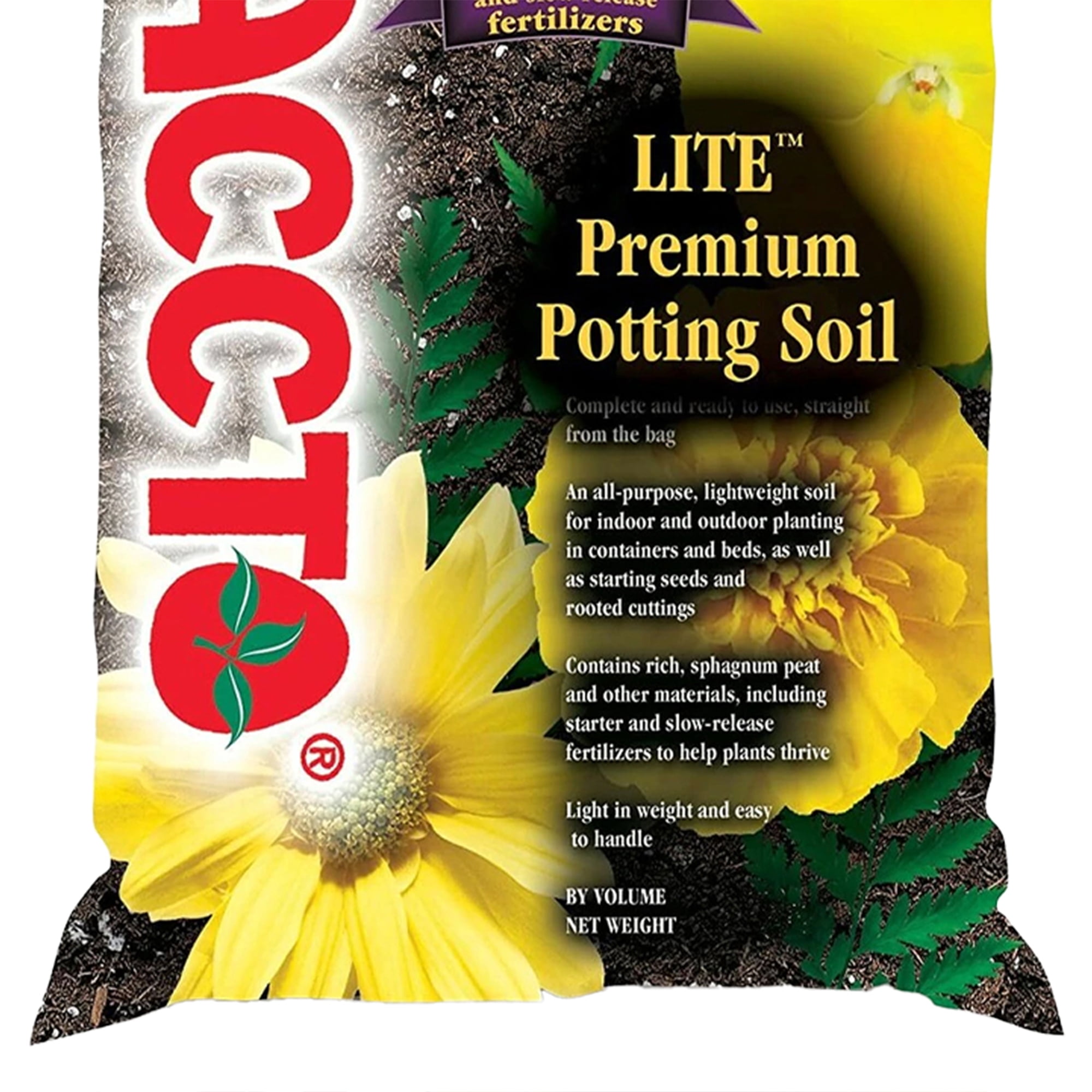 Michigan Peat Baccto Lite Premium Outdoor Potting Soil, 20 Quart (2 Pack)