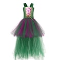 thumbnail image 2 of IBTOM CASTLE Kids Girls Witch Costumes Halloween Cosplay Costume Fancy Dress Cloak Witch Broom 3PCS Dress up Outfit 2-3 Years Green2, 2 of 8