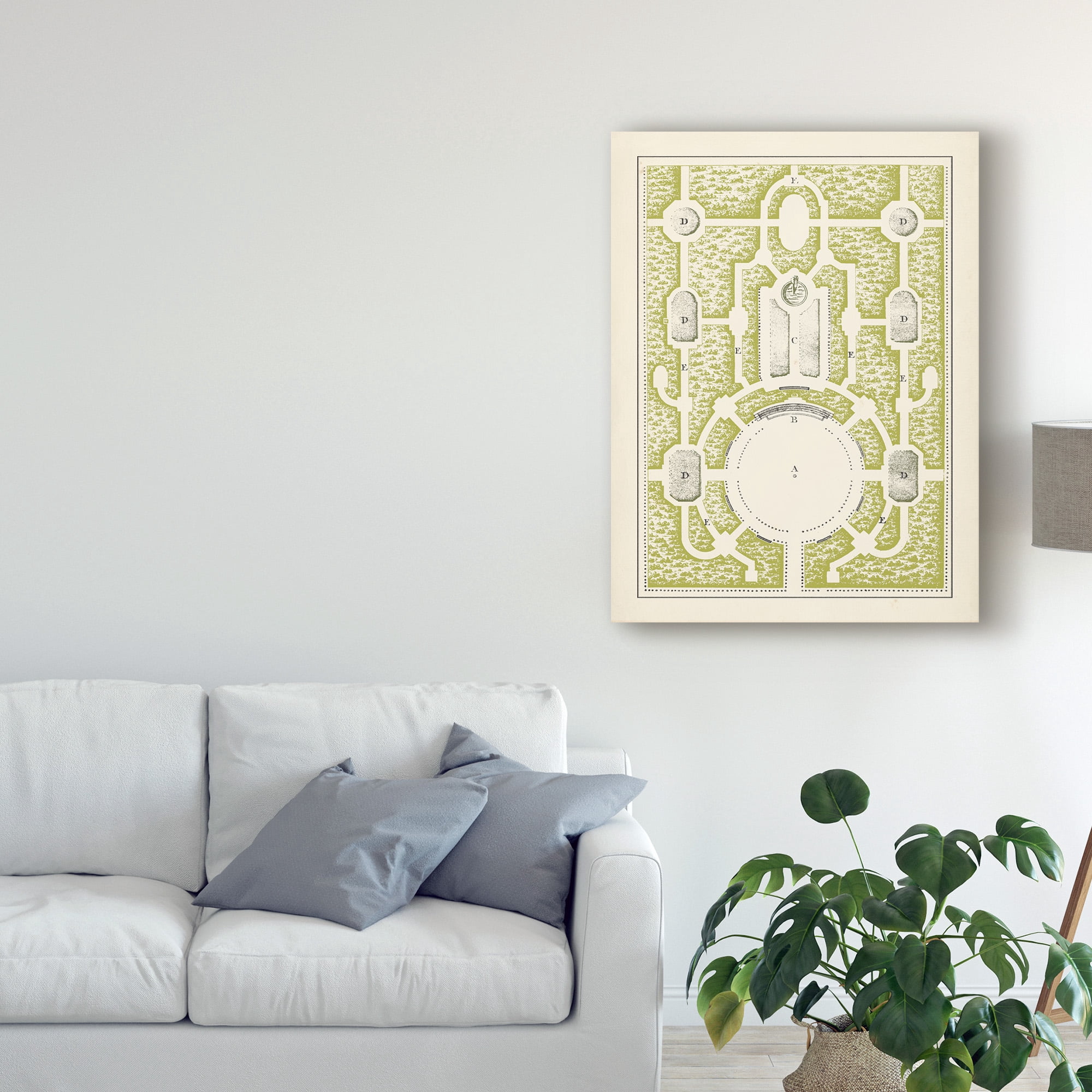 Trademark Fine Art 'Green Garden Maze I' Canvas Art by J.F. Blondel