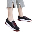 thumbnail image 2 of YOUYEDIAN Sneakers for Women Fashion Round Toe Comfy Platform Canvas Sneakers Versatile Casual Slip On Flat Shoes, 2 of 5