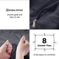 thumbnail image 6 of SORMAG Duvet Cover Set Soft Washed Microfiber Duvet Cover 3 Pieces Queen Dark Grey, 6 of 8