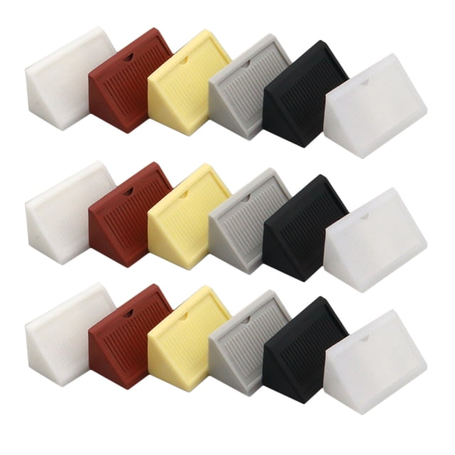 MasteelfCA 60pcs Plastic Corner Gusset Brace Angle Brackets Code Furniture Hardwares Tools