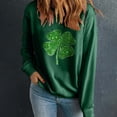 thumbnail image 3 of Charella Sweatshirts for Women St Patricks Day Decorations Long Sleeve Crewneck Tops 2024 Trendy T-shirt,Green,S, 3 of 5