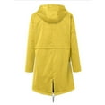 thumbnail image 3 of FAVIPT 2024 Women's Rain Jacket with Hood Long Windbreaker Jacket Waterproof Rain Coats Hiking Trench Coat with Pockets Yellow 5XL, 3 of 3