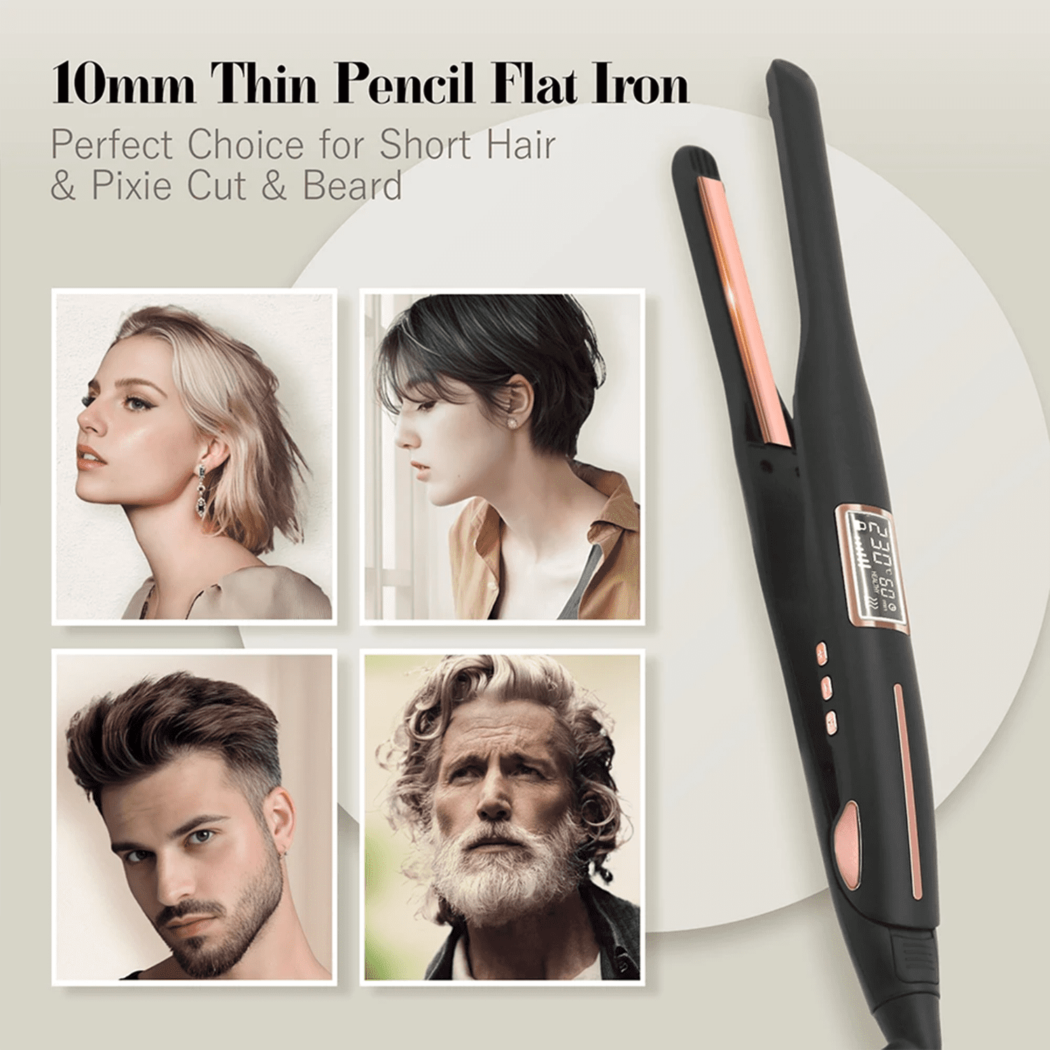 Pencil flat iron with temperature control deals