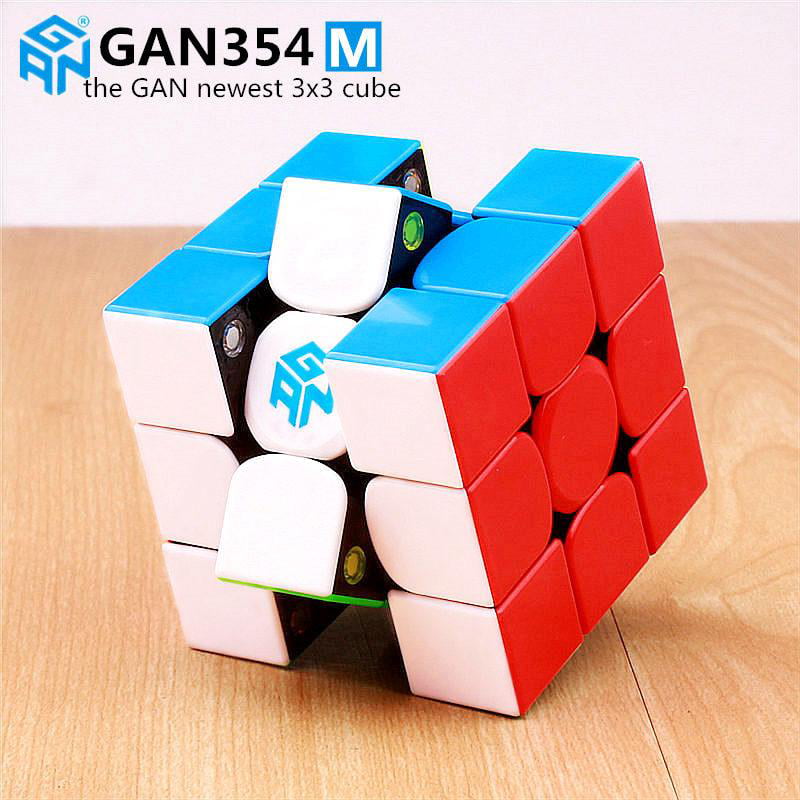 Gan 354M v2 3x3x3 Version 2.0 Magnetic Stickerless Speed Cube USA Stock 