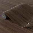 thumbnail image 1 of Homease Rouleau de Vinyle Autocollant 23"x 196 Pouces/32 Pi2, Planches de Bois Vinyle Épais Auto-Adhésif - Imperméable, Résistant à l'Usure, Installation Facile - Noyer Foncé, 1 of 7