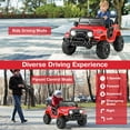 thumbnail image 4 of Gymax Camion Auto pour Enfants 12 V avec Télécommande, Roues à Bande de Roulement, 3 Vitesses, Lumières DEL, Rouge, 4 of 10