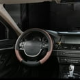 thumbnail image 6 of Leather Car Steering Wheel Cover, Breathable, Comfortable, Wear-Resistant, Universal Fit for Thousands of Models, Embossed Design, for All Seasons, 6 of 6