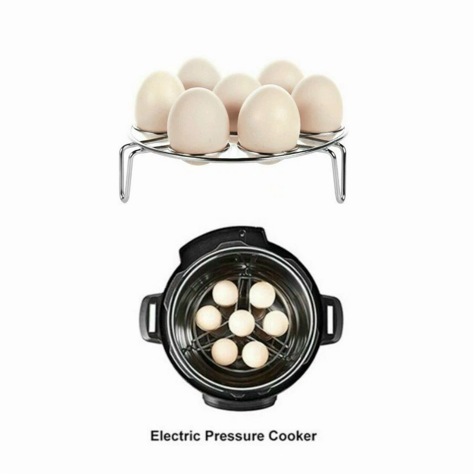 Egg Rack Steamer With Dish Plate Egg Clamp For Instant Pot 5,6,8Qt Pressure Cook