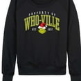 thumbnail image 3 of Dr. Seuss - The Grinch - Whoville Collegiate - Women's French Terry Pullover Sweatshirt, 3 of 5