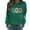 Green, variant on Tops for Women Long-sleeved Round Neck Printed Winter Loose Sweater Top,Womens Blouse Green XL