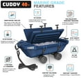 thumbnail image 7 of Cuddy 40 QT Floating Cooler and Dry Storage Vessel with Cuddy Crawler Wheel Kit - Navy, 7 of 7