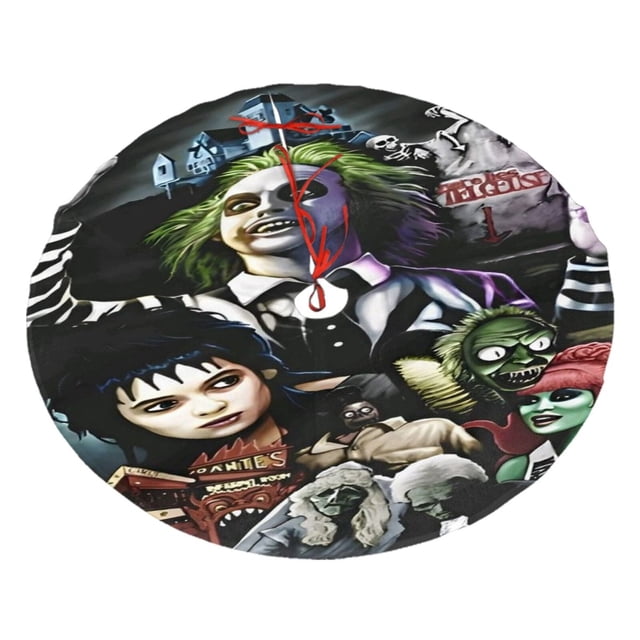 Falda para árbol de Navidad de Beetlejuice, suave y divertida, decoración navideña navideña de granja de 36"