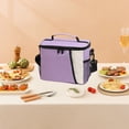 thumbnail image 6 of Leodye 1PCS Small thermal Insulated Lunch Box for Men Women Reusable Lunch Cooler Bag with Strap for Work School and Picnic -9.84*6.88*7.87IN, 6 of 9