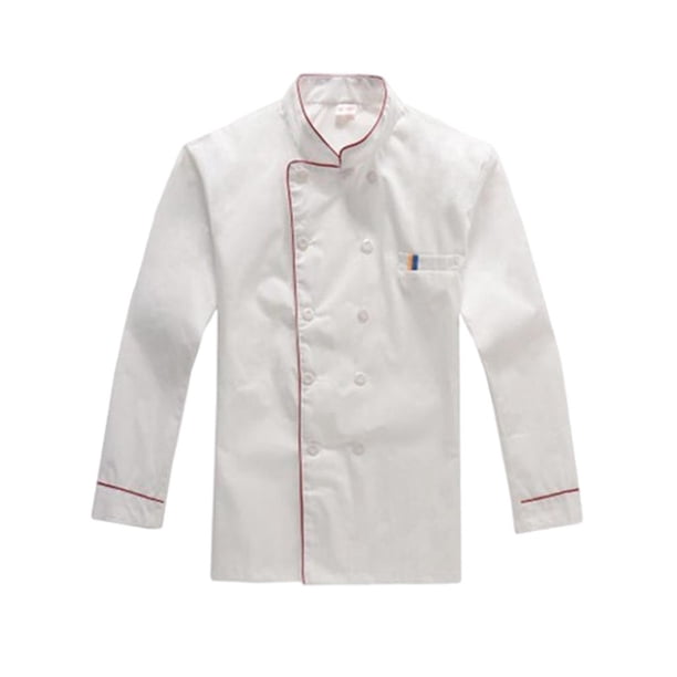 Chaqueta Uniforme de Chef Sunnimix Unisex Cruzado con Bolsillo Izquierdo