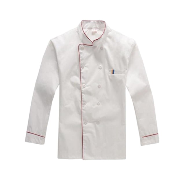 Chaqueta Uniforme de Chef Sunnimix Unisex Cruzado con Bolsillo Izquierdo