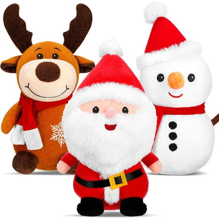 3 Pieces Christmas Plush Toys Santa Claus Plush Doll Reindeer Stuffed Animal  Snowman Plush Toys Christmas Stuffed Animal Set, 9 Inch | Walmart Canada