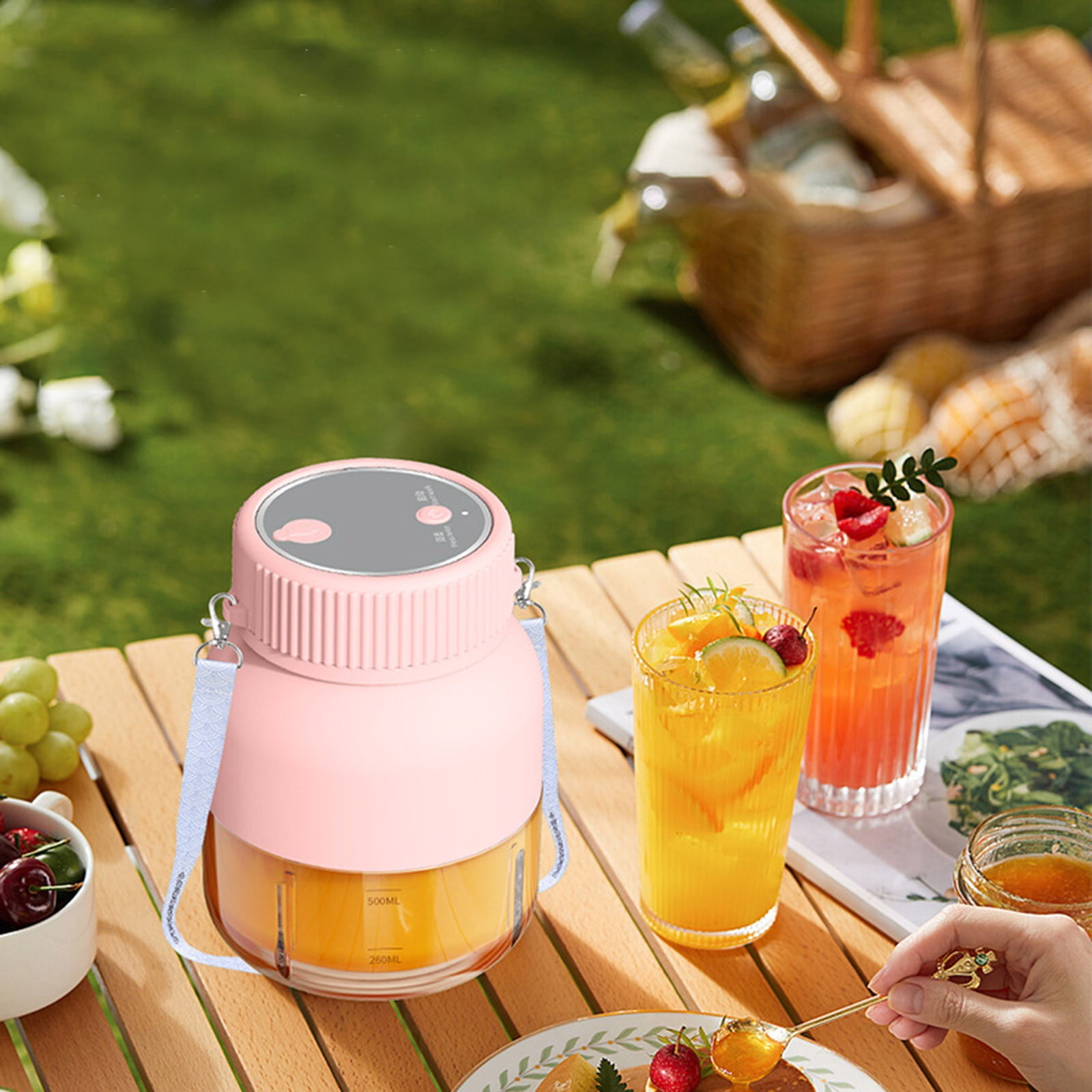 ZFSBZBS Portable Juicer for Shakes and Rechargeable Fruit Mixer Machine for Travel / Gym/Sport Multifunctional,Red