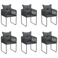thumbnail image 2 of vidaXL 7 Piece Garden Dining Set Black, 2 of 5