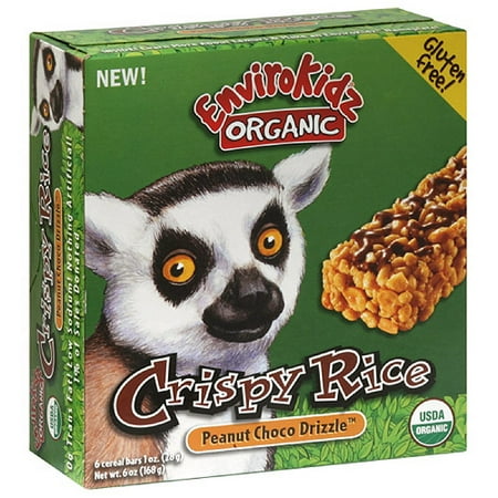 Envirokidz Peanut Choco Drizzle Cereal Bars, 6 oz (Pack of 6)