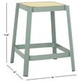 thumbnail image 3 of SAFAVIEH Palmyra Coastal Cane Stool, Aqua Smoke/Natural (15 in. W x 15 in. D x 17.8 in. H), 3 of 10