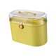 thumbnail image 1 of Organizador de almacenamiento para el hogar, caja organizadora con tapa y asa, dos compartimentos Amarillo, 1 of 9