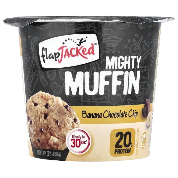 FlapJacked Mighty Muffin, Banana Chocolate Chip, 1.94 oz (55 g)