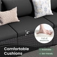 thumbnail image 6 of POTEBAN 5 Pieces Patio Conversation Set, Outdoor Black PE Wicker Sectional Sofa for Backyard Garden, Black, 6 of 9