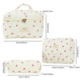 thumbnail image 4 of Yibooy Women Cherry Quilted Makeup Bag Aesthetic Pen Bag Cherry Pattern Cute Clutch Bag, 4 of 10