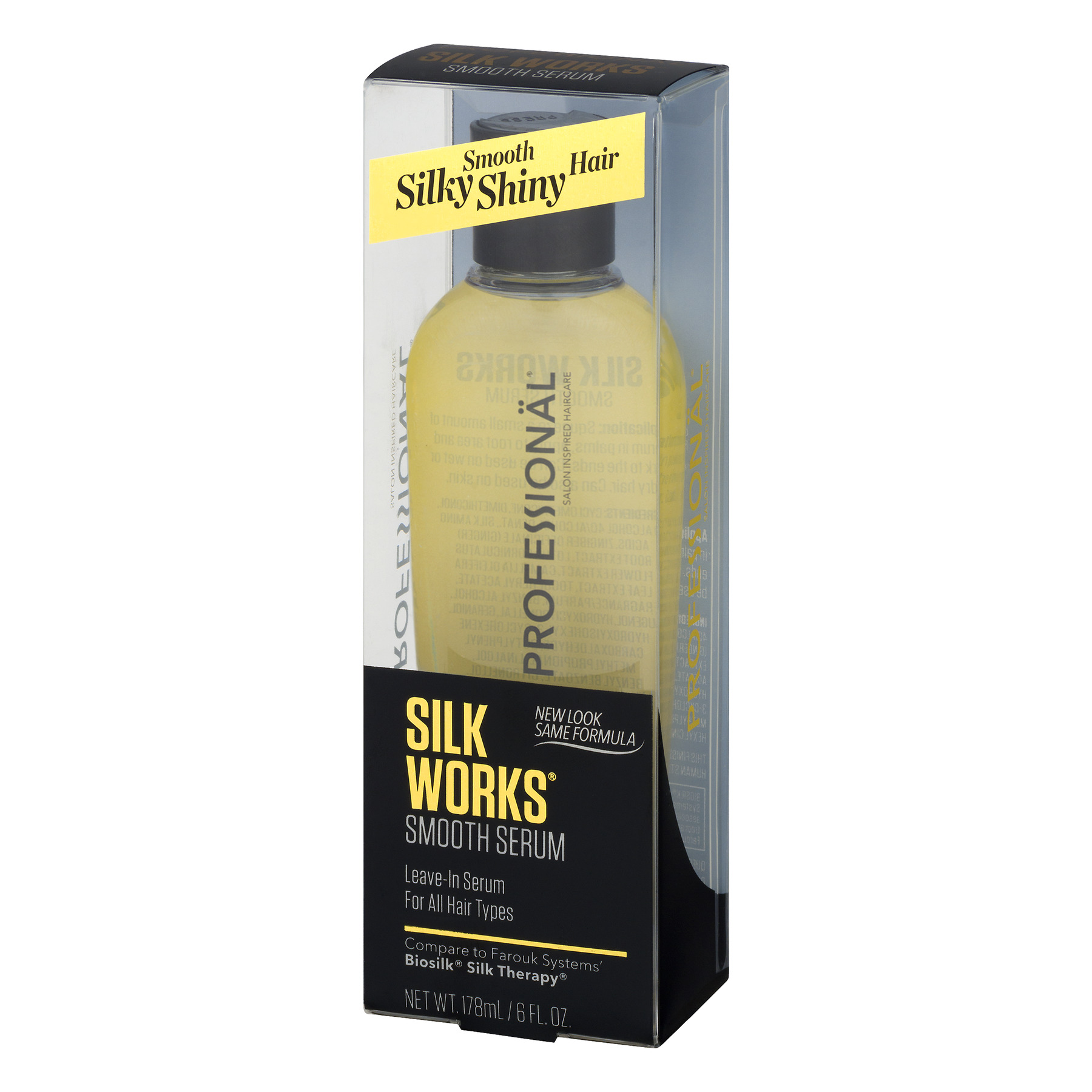 Silk Works Smooth Serum For All Hair, Silky Hair Serum Smoothing Treatment, 6 Oz - image 5 of 5