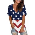 thumbnail image 2 of Chemises à Manches Courtes pour Femmes Hauts d'Été Tendance 2023 T-Shirts à Col Rond Imprimés Blouse Ample, 2 of 5