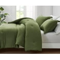 thumbnail image 6 of Chezmoi Collection Calvin 3-Piece Jacquard Comforter Set King Size, Olive Green Textured Woven Lightweight Comforter Bedding for All Season, 6 of 9
